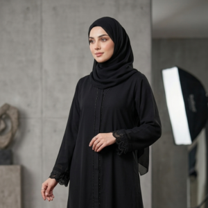 Zoom Fabric Hand Work Abaya